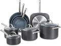 BLACK+DECKER 12-Piece Ceramic Hard Anodized Aluminum Cookware Set Pots and Pans Set with Ceramic Non-Stick Coating