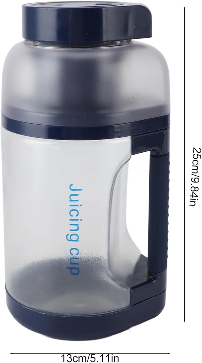 Portable Blender 1500ml USB Rechargeable Portable Smoothie Blender Small Personal Blender Smoothie Blender with Travel Lid and Straw(Blue)