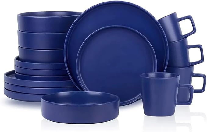 Ceramic 16-Piece Dinnerware Set Service for 4 Tableware of Plates Dinner Sets Plate Dish Bar