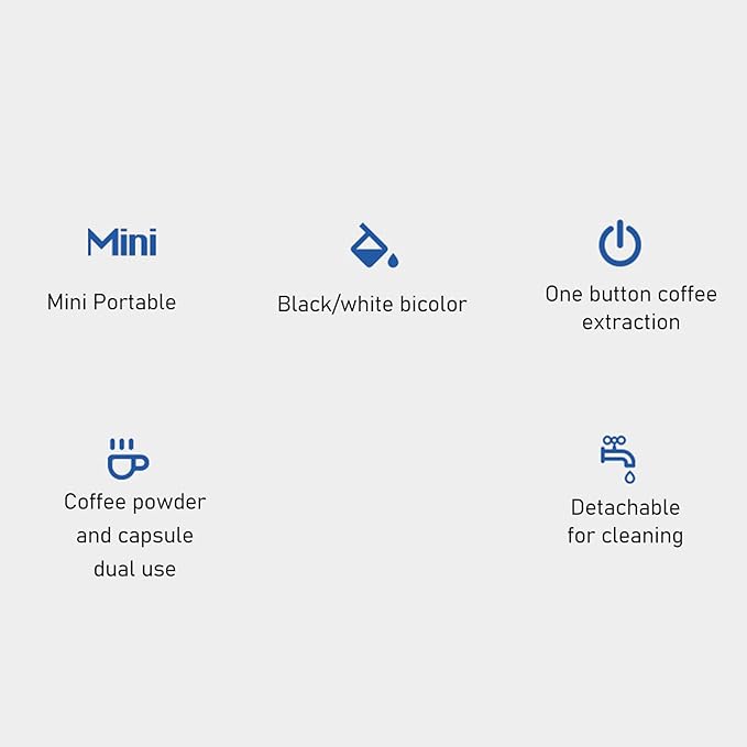 Portable Coffeemaker Machine Handheld Coffee Maker Type C Rechargeable Auto Coffeemaker with 1200mAh Battery Versatile for Travel Camping