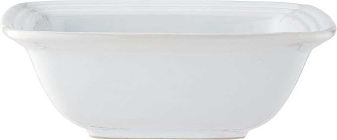 American Atelier Square Dinnerware Sets | White Kitchen Plates Bowls and Mugs | 16 Piece Stoneware Madelyn Collection | Dishwasher &amp Microwave Safe | 10.75 x 10.75 Service for 4