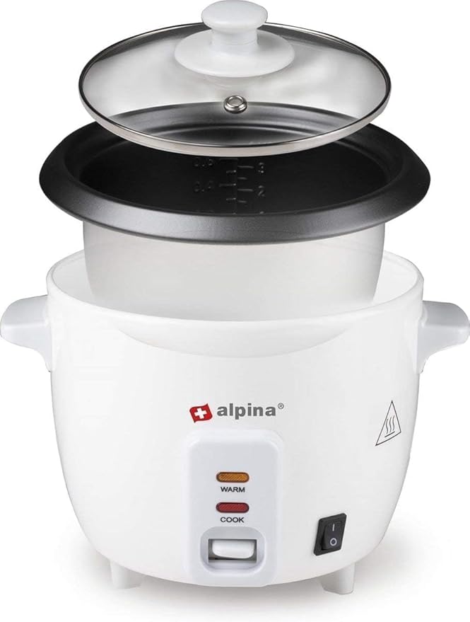 Alpina Rice cooker - 0.6 liter - 300 Watt - With cooking and heat control light - White