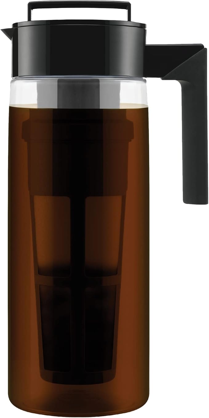 Takeya Deluxe Cold Brew Coffee Maker Bundle with 2 Quart and 1 Quart Black Pitchers