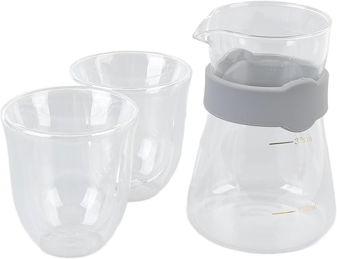 MAVIS LAVEN Pour Over Coffee Maker High Borosilicate Glass Heatproof Coffee Dripper 300ML Pot for Home Office Shop