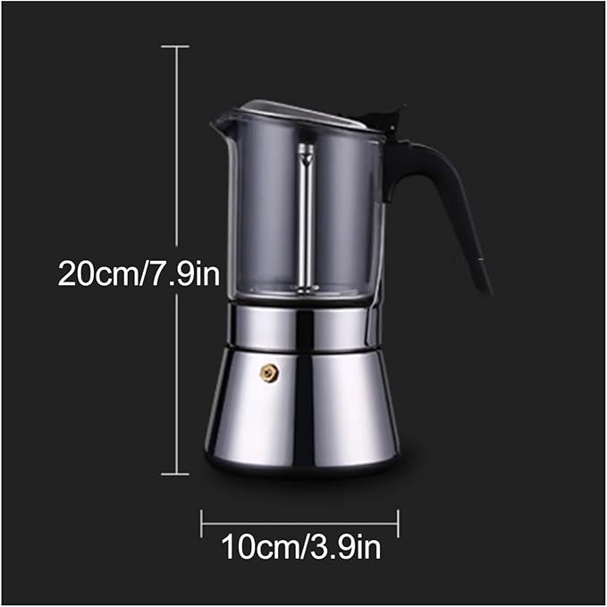 Stainless Steel Italian Coffee Maker For 4 Cups Machine