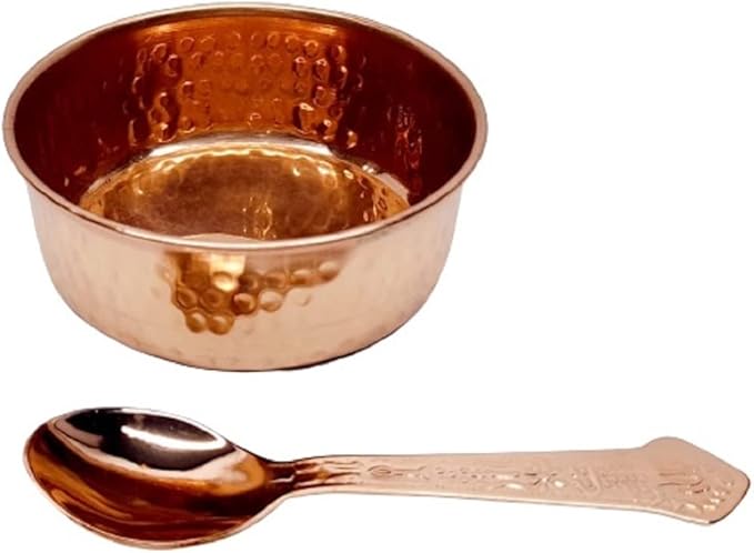 Copper Brown Thali Dinner Set - 6 Pieces