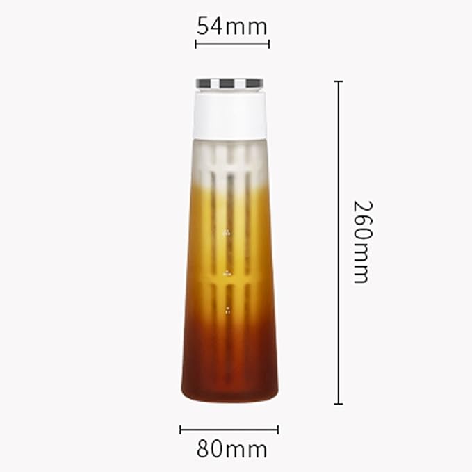 Cold Brewer 600ml Ice Coffee Maker Make Cold Brew Coffee Ice Drip Lay Flat Seal Leak-Proof Perfect for Homemade Iced Coffee and Ice Tea
