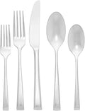 Mikasa 5080993 Rockford 45-Piece 18/10 Stainless Steel Flatware Set with Serving Utensil Set Service for 8