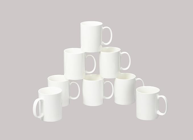 Bone China Rim Shape Elegance White 40pc Dinnerware Set