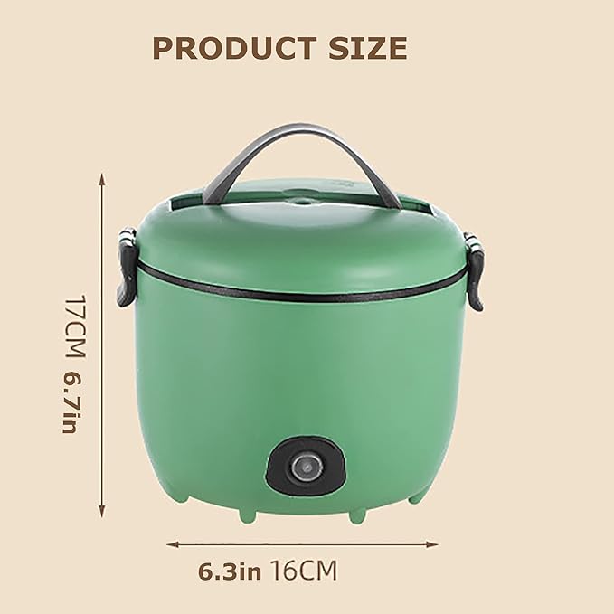 Rice Cooker Mini Rice Cooker 1.8L Multicooker With Removable Non Stick Rice Pot And Keep Warm Function For 1-3 People(Green)