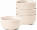 Timeworn Clay Cereal Bowls Set of 4 Hand-Finished Stoneware Bowls 6-Inch Farmhouse Soup and Oatmeal Bowl Microwave and Dishwasher Safe Creamy White
