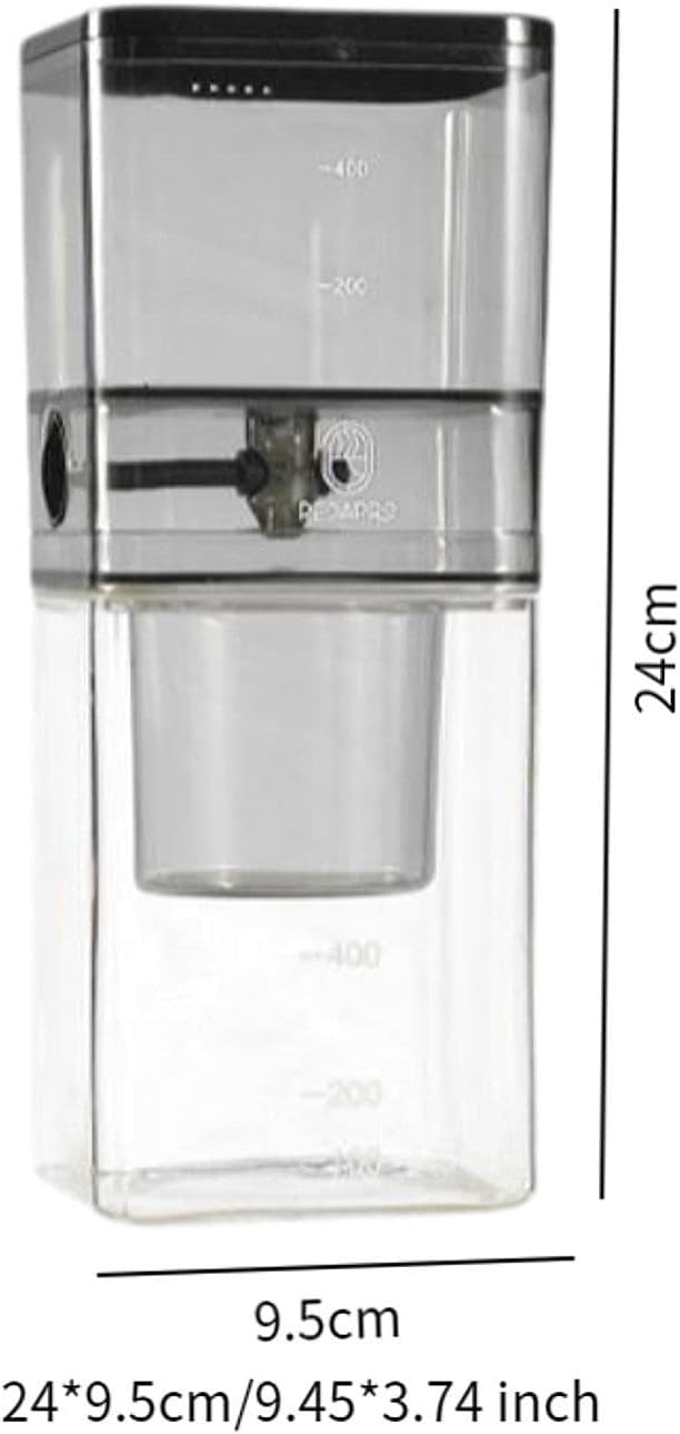 Ice Drip Coffee MakerCold Brew Maker Iced Coffee PitcherSturdyCoffee Pot Cold DripIced Coffee Brewer for CampingHomeBar White(Tea Color)