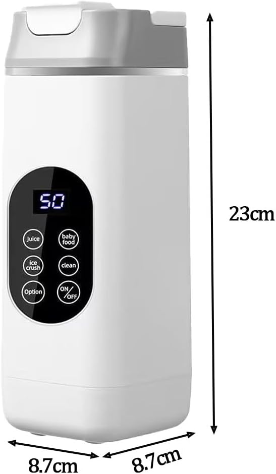 Portable Blender with 4 Gear Modes and Smart Digital Display 420Ml Juicer Cup Usb Rechargeable Leakproof-lid and Sip Spout Travel Sports Gym