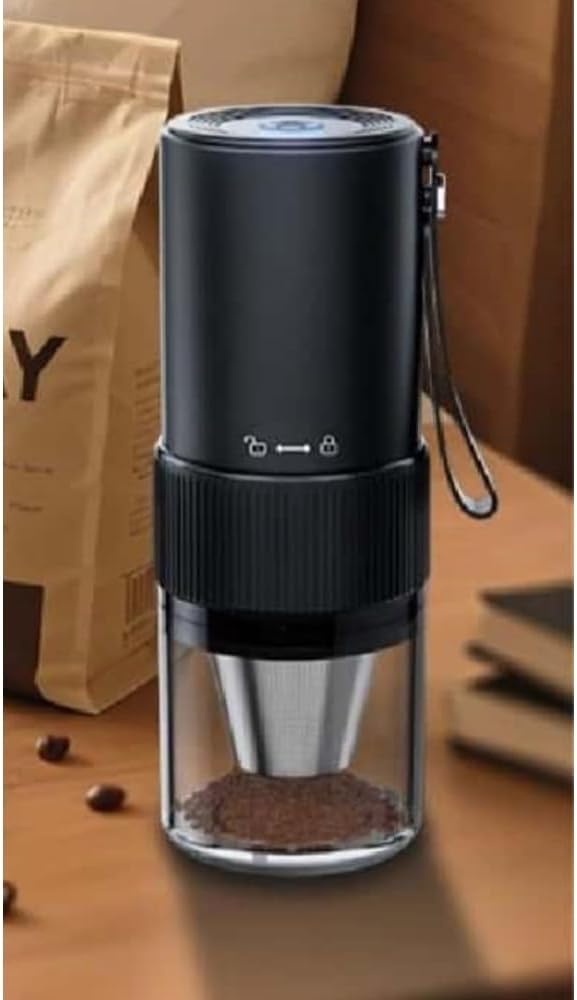 Portable Coffee Machine Electric Coffee Grinder Suitable for Coffee Beans Travel Coffee Machine Suitable for Camping Hiking Office Father's Day and Other Occasions.
