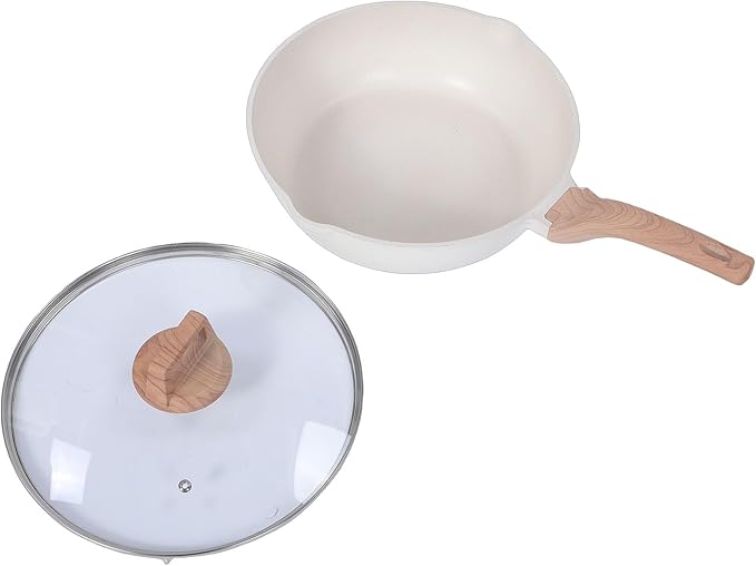 Nonstick Cookware Set Pots and Pans Set with Reinforced Cast Aluminum and Premium Granite Coating for Stovetop Kitchen Utensils
