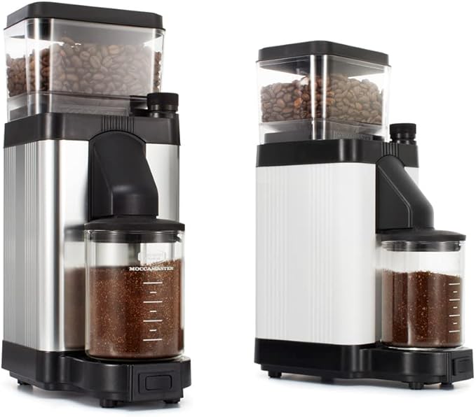 Technivorm Moccamaster 49520 KM5 Burr Coffee Grinder Polished Silver &amp 53941 KBGV Select 10-Cup Coffee Maker Polished Silver 40 ounce 1.25l