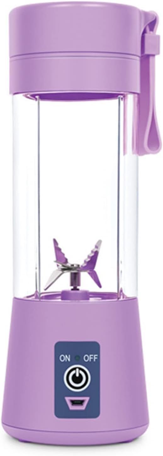 Portable Home Orange Press Fruit Juicer Cup Popular Electric USB Blender Rechargeable Travel Electric Juicer Travel-Size Fruit Juicer Handheld Mixer Small Kitchen (Purple)