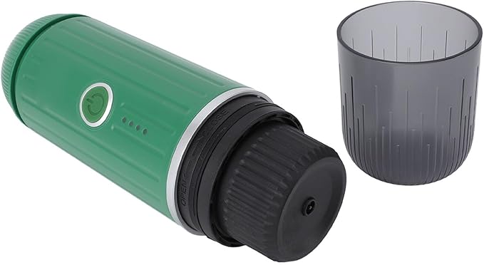Portable Coffee Concentrate Maker 19 Bar Pressure | High Oil Extraction for Rich Flavor | Mini Coffee Machine for Home/Travel/Office | Fast Heating &amp Rechargeable (Green)