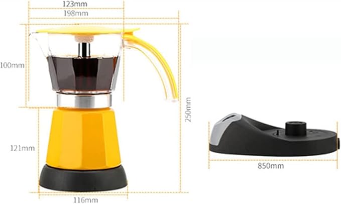 Percolator Coffee Pot 6 Cups Portable Electric Coffee Maker Espresso Coffee Pot Espresso Latte Filter (Color : Orange)