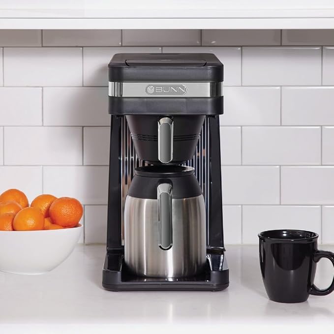 BUNN 55200 CSB3T Speed Brew Platinum Thermal Coffee Maker Stainless Steel 10-Cup Black