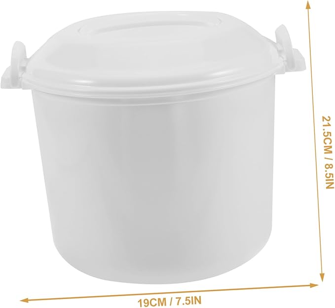 Microwave Rice Cooker with Lid Portable Multifunctional Steamer Tray Plastic Container for Healthy Cooking and Convenient Meal Prep at Home