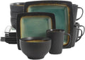 16-Piece Dinnerware Set Turquoise Dish and Bowl Set Dish and Cup Set Centerpiece