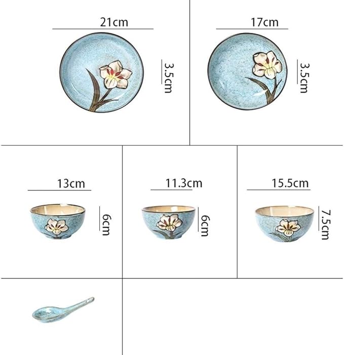 Porcelain Dinnerware Sets Plates and Bowls Sets Luxurious Reactive Glaze Dinnerware Set Plates Dishes Bowls Plates and Bowls Set for Picnic RV Use