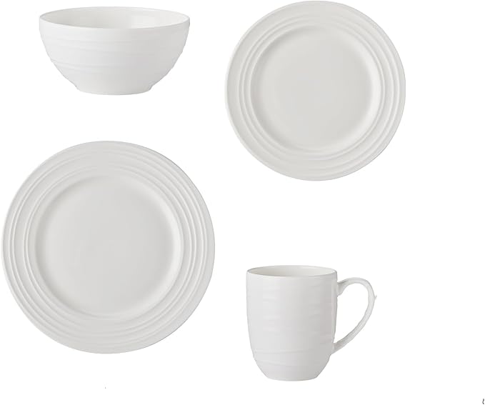 16 Piece Dinnerware Set White