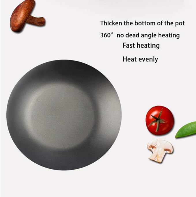 3 Piece Cookware Setwith Lid Comfortable Handle Non-Stick Pot Suitable Cooker Easy to CleanBlack Pans