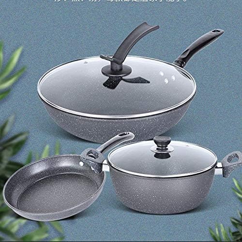 Cookware Set Frying Pan Soup Pot Stew Pot Wok Non- Stick Pan Saucepan Cooking Pot Set Kitchen Casserole Hotpot Steamer Boilers
