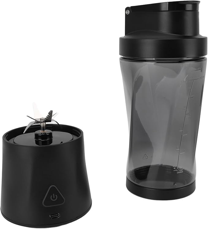 Fabater Portable Blender 350W Powerful Motor 6 Stainless Steel Blades 700mL USB Rechargeable 6000mAh Personal Blender for Shakes and Smoothies Travel Cup with Leakproof Lid and