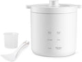 olayks Mini Rice Cooker Small Electric Cooker 2 Cup Uncooked with 4 Cooking Functions Ceramic Rice Cooker with 24 Hour Preset Heat Preservation Anti Scald Carry Handle