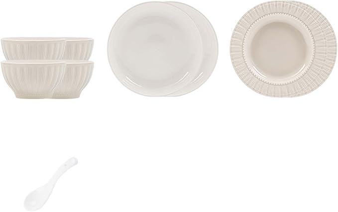 Elegant Ceramic Dinnerware Set High-Grade Gray Plates Bowls and Dishes for Family Use Complete Tableware Set Modern Design Dishwasher &amp Microwave Safe