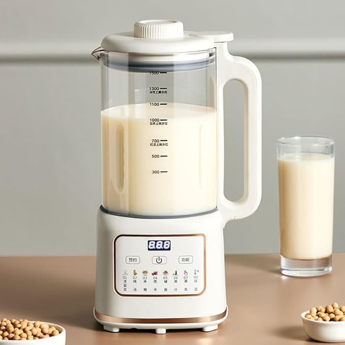 50oz Nut Milk Maker Machine for Homemade Almond Oat Soy and Plant-Based Milk - Automatic With Auto Clean Boil Water Delay Start Keep Warm