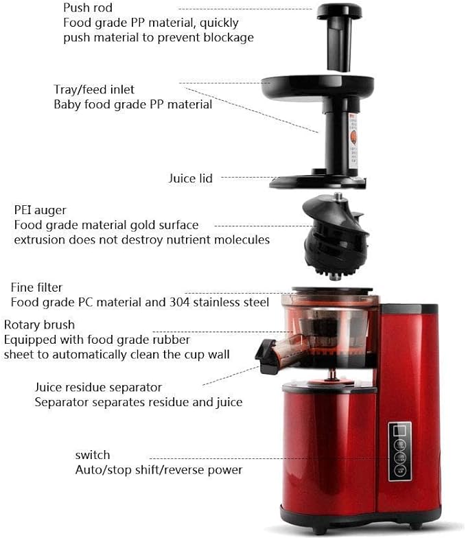Multifunctional Electric juicer Juicer Machines Juicer Digital Display LED Touch Control Function Juicer Quiet High Yield Anti-Oxidation Big Mouth Fruit Vegetable Orange Juice Ext
