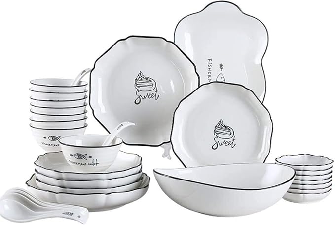 Elegant Dinnerware Set Dinner Plates Bowls Set Creativity Kitchen Dinnerware Set Plates Dishes Bowls Best For Indoor And Outdoor Party