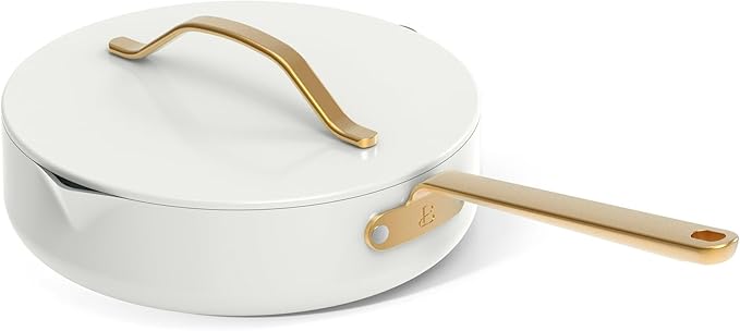 12-Piece Ceramic Non-Stick Cookware Set | Pots and Pans with Strainer Lids &amp Pour Spouts | Induction &amp Oven Safe to 500°F | PFOA-Free Stay-Cool Handles