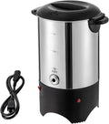 Stainless Steel Coffee Pot 30-Cup Electric Coffee Maker 5.2L 1000 Watt Rapid Heat Beverage Dispenser Stainless Steel Coffee Maker with Removable Filter for Office Hotel Home(Silver)