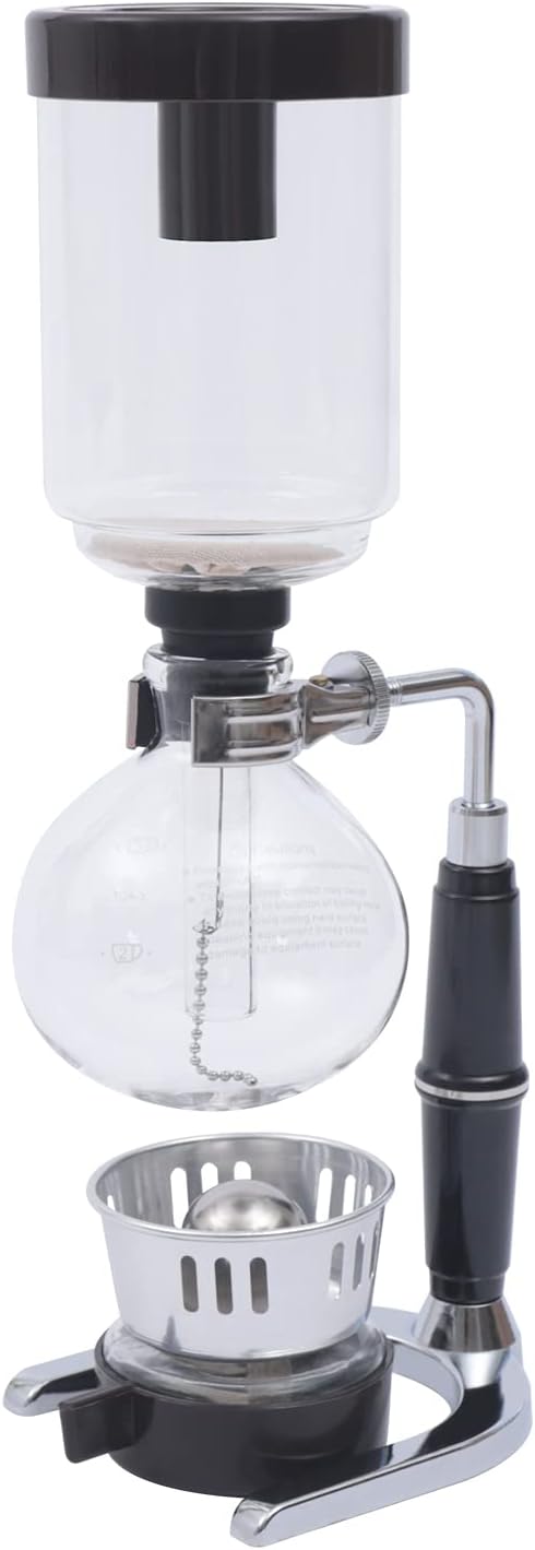 Siphon Coffee Maker Syphon Coffee Brewer Coffee Siphon Brewer Tabletop Glass Siphon Pot Glass Drip Coffee Maker Set Hot Tea Maker for Home Household and Office (360ml)