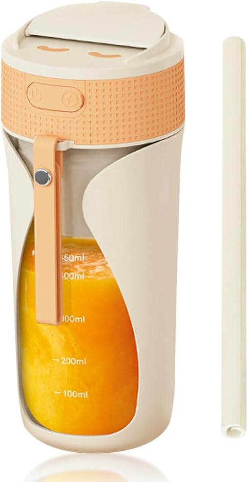 Blender Cup 450ML Mini Blender with 6 Stainless Steel Blades Portable Juice Cup for Home Sport Office Camping