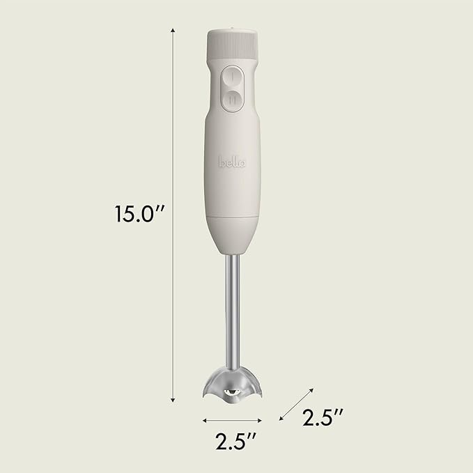 Immersion Hand Blender System with Multiple Attachments 500W Variable Speed Motor Detachable Stainless Steel Blending Arm Whisk Attachment Chopper Bowl Measuring Beaker Ergonomic Grip for Soups