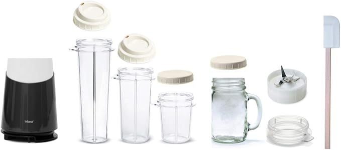 Tribest PB-430GY-A Personal Blender II Mason Jar Ready Personal Blender with Mason Jar Mug Gray