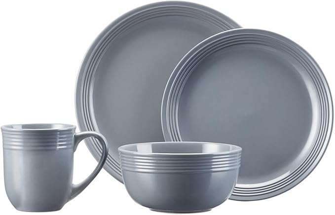 16-Piece Stoneware Dinnerware Set Round Tableware Household Bowl and Dish Combination