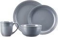 16-Piece Stoneware Dinnerware Set Round Tableware Household Bowl and Dish Combination