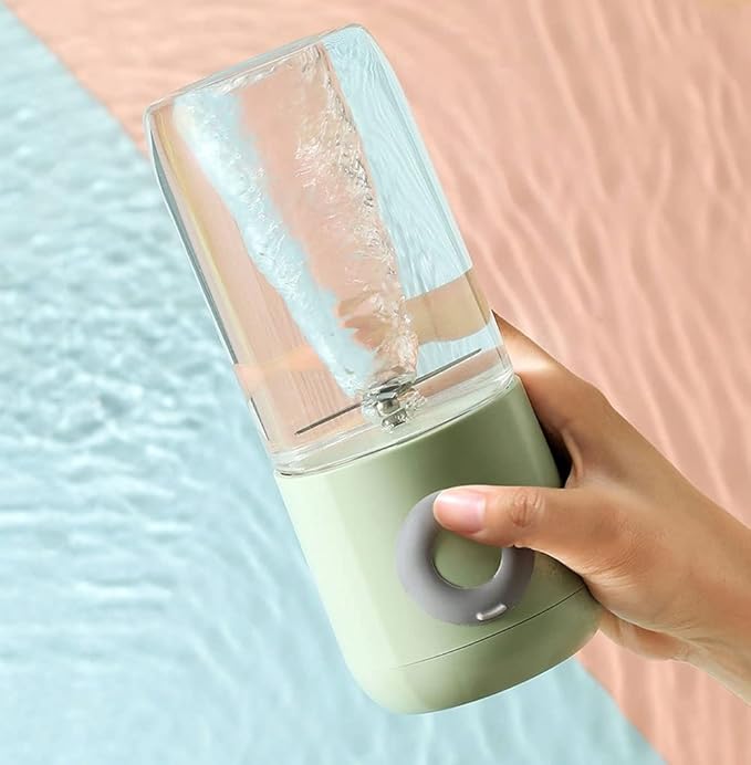 Portable Blender USB Rechargeable Travel Juicer Cup Electric Mini Personal Size Blenders for Smoothies and Shakes Fruit Juice Mixer with 6 Blades for Sports Travel and Outdoors (Color : White