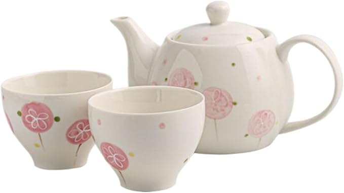 Thcbme 有釉下彩手绘茶壶陶瓷茶具一壶两杯套装酒店民宿花茶壶/kitchen plates kitchen utensils set kit chenaid kitchen pots dinner plates dinnerware sets/繁花套装-C款-50ml~600ml