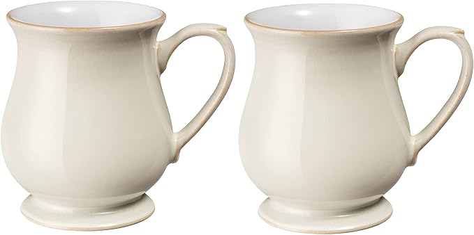 Denby Linen Craftsman Mug Set of 2 Cream Large