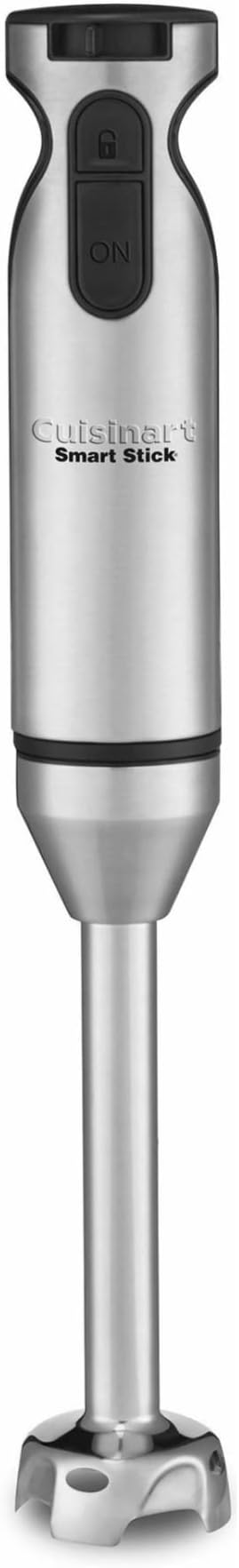 Cuisinart CSB-185 Stainless Steel Smart Stick Variable-Speed Hand Blender with 3-Piece Accessory Set (Renewed)