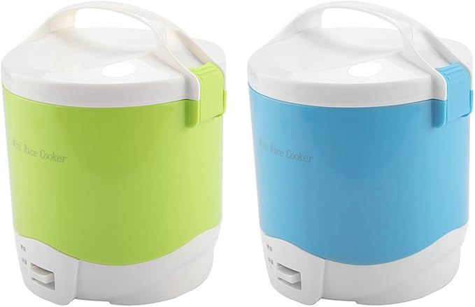 24V Car Rice Cooker 1.6L Portable Multifunctional Electric Rice Cooker and Steamer for Cars Use Travel Steamer for RV Truck Camp Trip(Green)