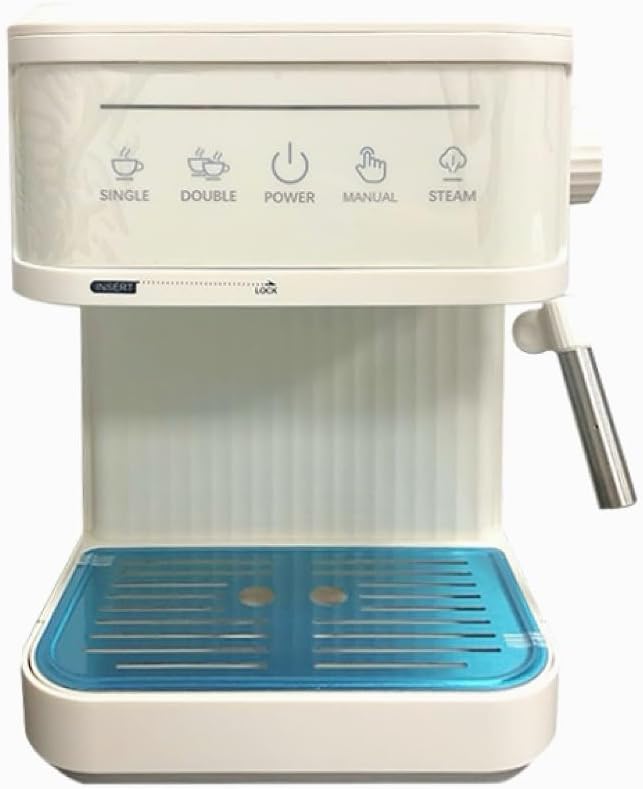 20bar Espresso Coffee Machine Italian Semi-Automatic Coffee Machine with Steam Wand 60oz Removable Water Tank Ntc Ntelligent Temperature Control Coffee Maker for HomeB